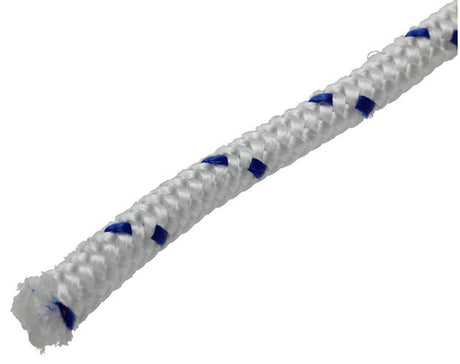 Mack 1013977 - pp gevlochten wit blauw streng8mm 15m | 5 stuks