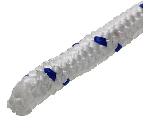 Mack 1013979 - pp gevlochten wit blauw streng12mm 15m | 5 stuks