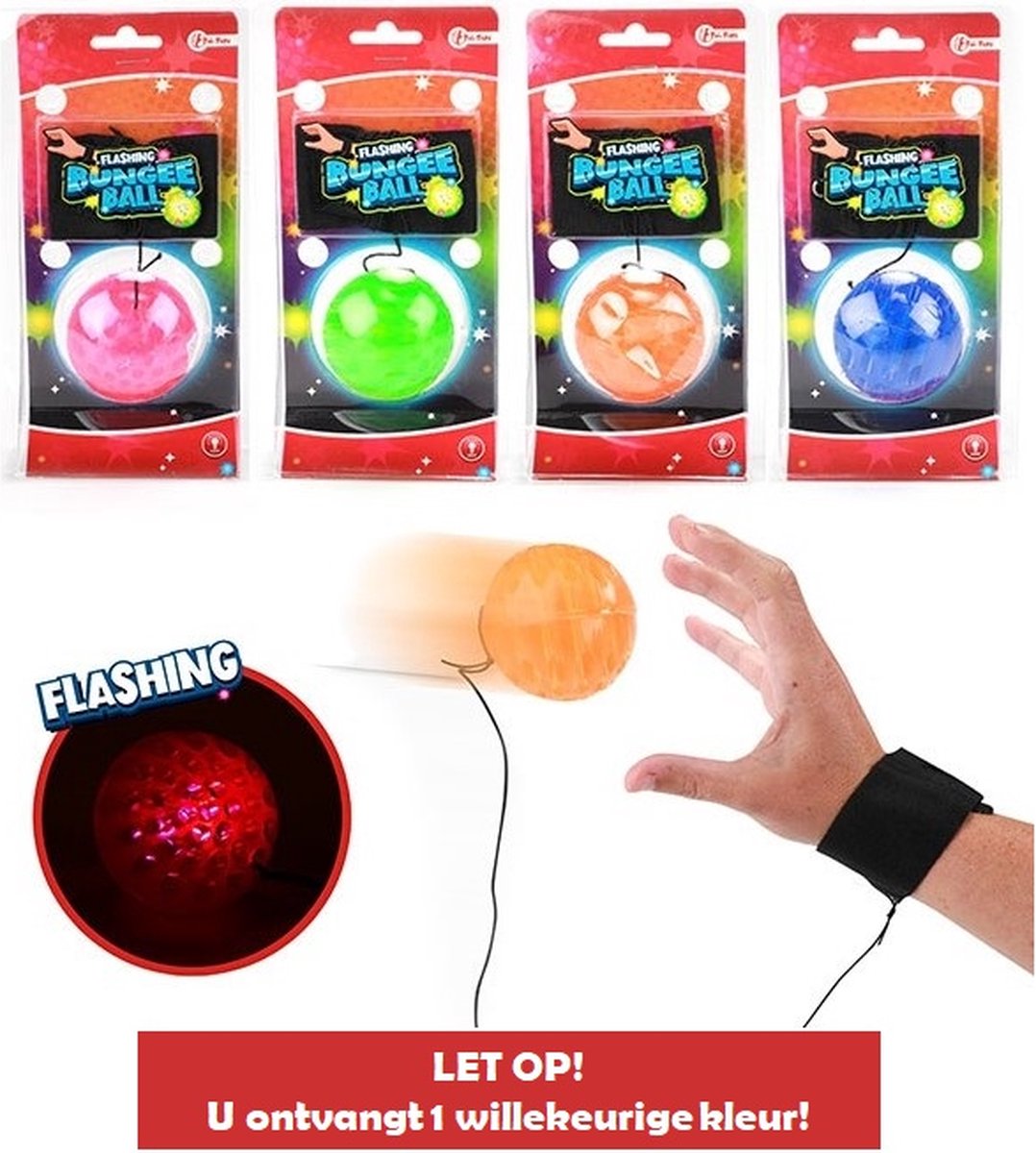Toi-toys bungeebal met licht en polsband