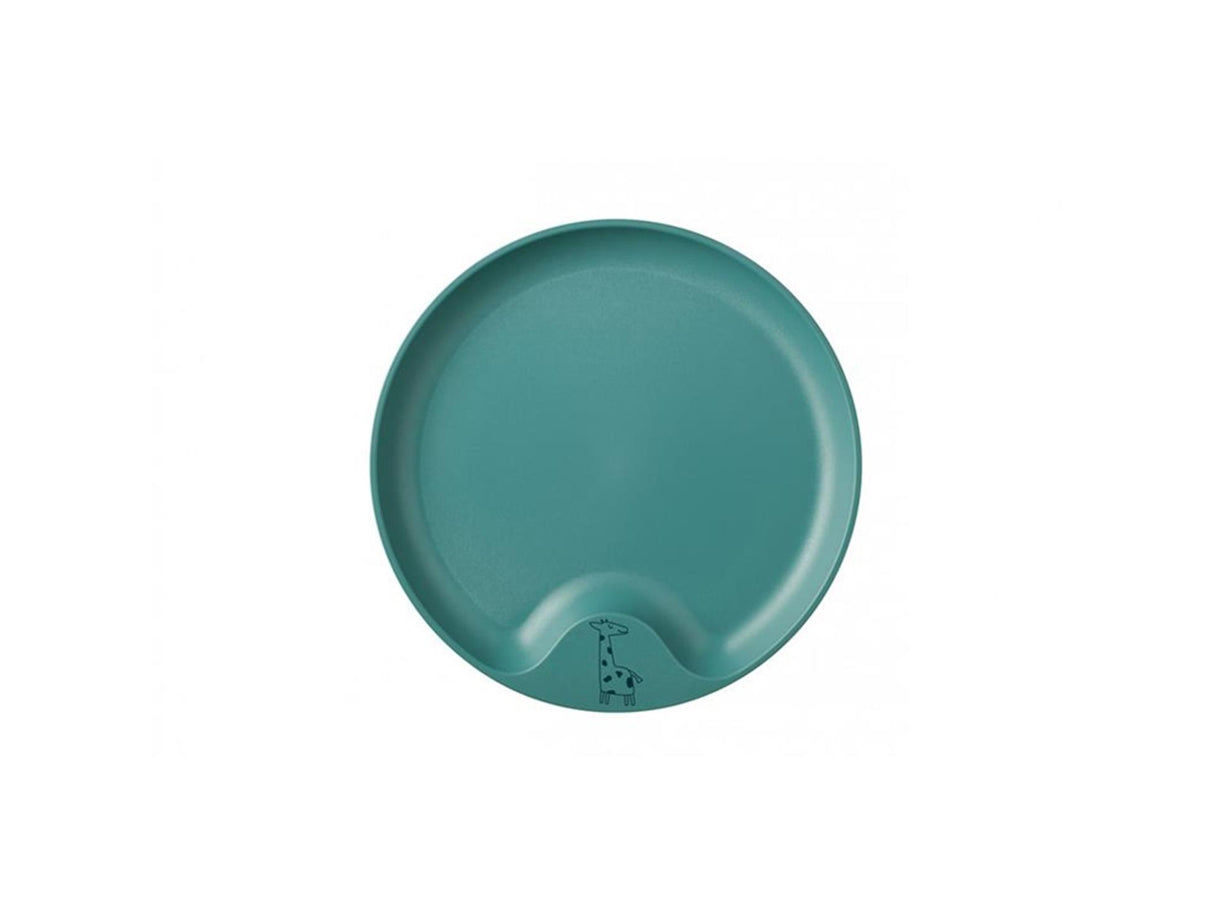 Mepal mio kinderbord - magnetronbestendig - met greep - kinderservies - deep turquoise