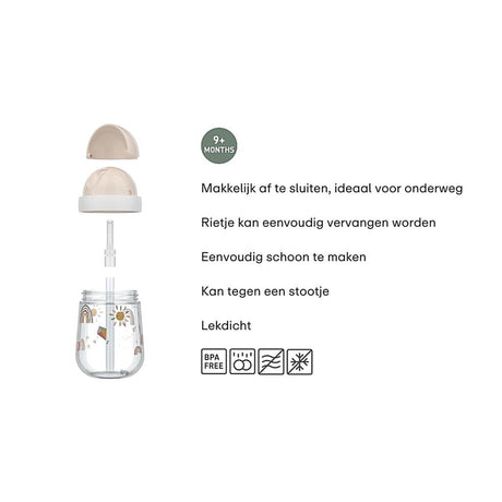 Mepal sunshine rainbow rietjesbeker mio 300ml