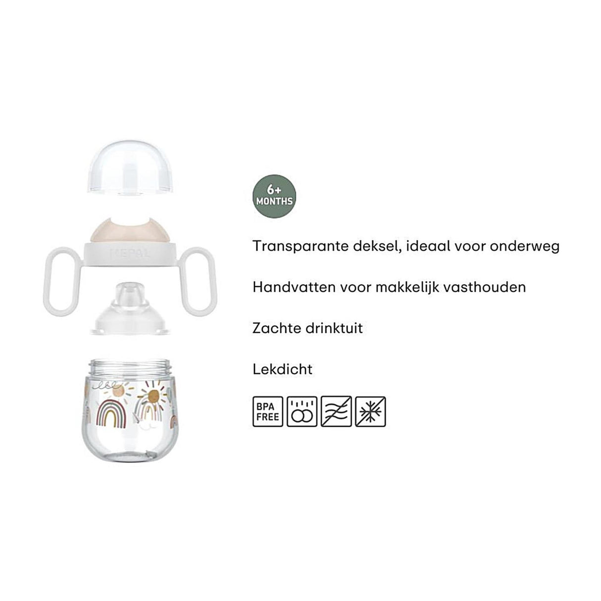 Mepal mio antilektuitbeker little dutch - 200 ml - makkelijk vast te houden - kinderservies - fairy garden