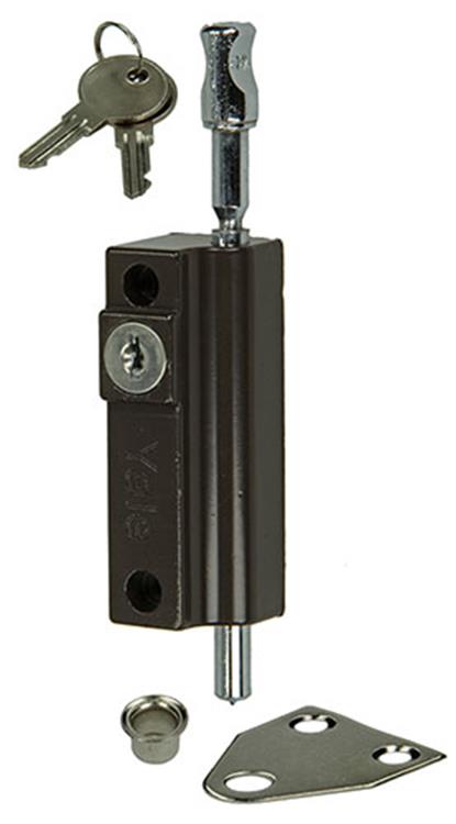 Yale 1019106 - 1 deuroplegslotje, met pin, bruin | 1 stuks
