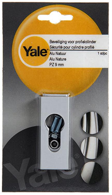 Yale 1019122 - 1 beveiliging profielcil.pz 9mm alunatur | 2 stuks
