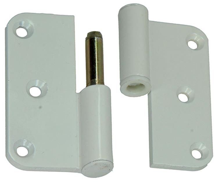 Yale 1019140 - 3 paumellen alu wit afger.hoeklinks 80x80mm | 2 stuks