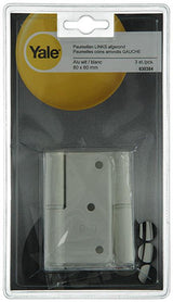 Yale 1019140 - 3 paumellen alu wit afger.hoeklinks 80x80mm | 2 stuks