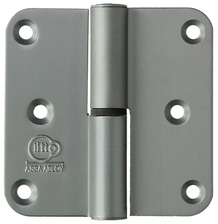 Yale 1019154 - 3 paumellen alu natuur afger. hoek links 80x80mm | 2 stuks