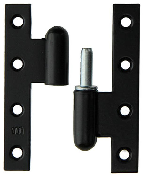 Yale 1019157 - 3 zware paumellen zwart geplast.rechts 110x70mm | 2 stuks