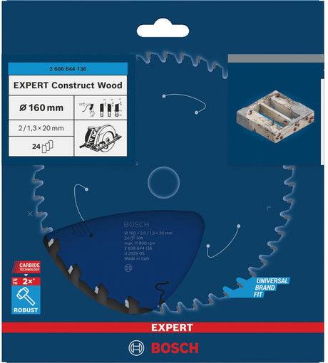 Bosch cirkelzaagblad expert for wood 130x20x2.4 1.6x16 t