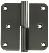 Yale 1019162 - 3 paumellen inox, afger.hoekenrechts 80x80mm | 5 stuks