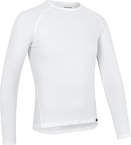 Gripgrab - ride thermal lange mouw winter fiets ondershirt polygiene base layer thermoshirt - wit - heren - maat l