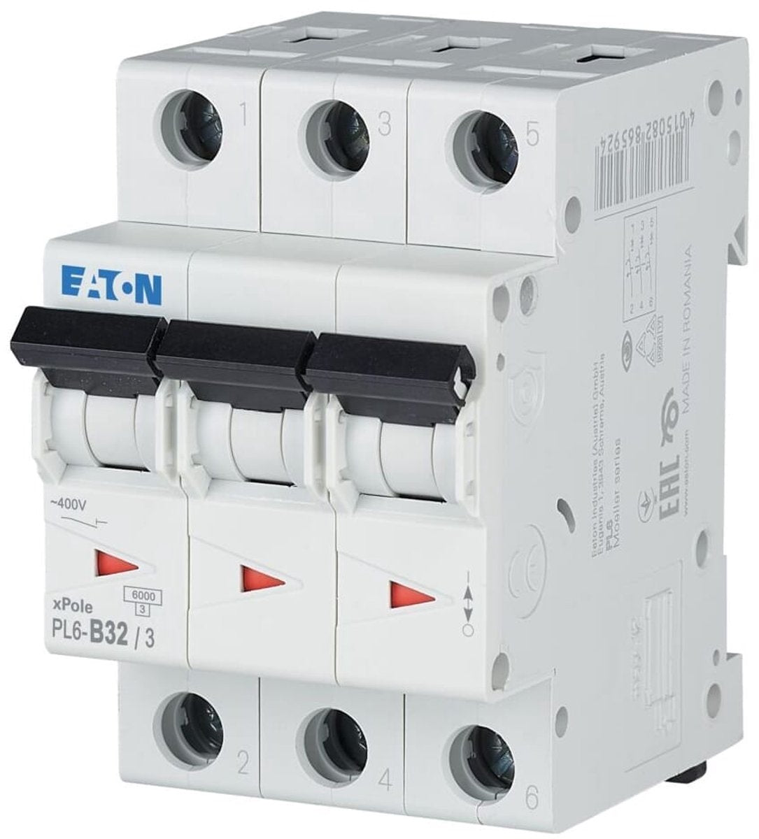 Eaton installatieautomaat 3p 32a - pl6-b32 3 - type b