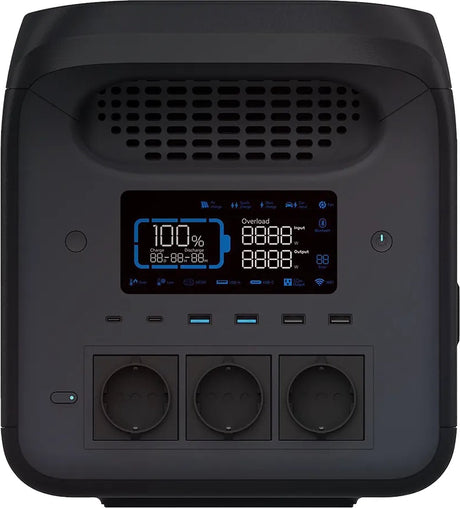 Mestic power station mps-1800 - nominaal vermogen: 1800 w - lifepo4 batterij - capaciteit: 1226 wh