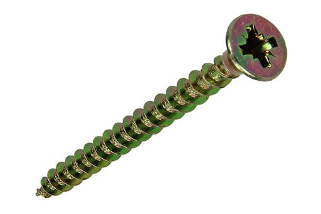 Mack 1017227 - spaanplaatschroef vz kop geelverz.22 st 3,5 x 40 mm | 10 stuks
