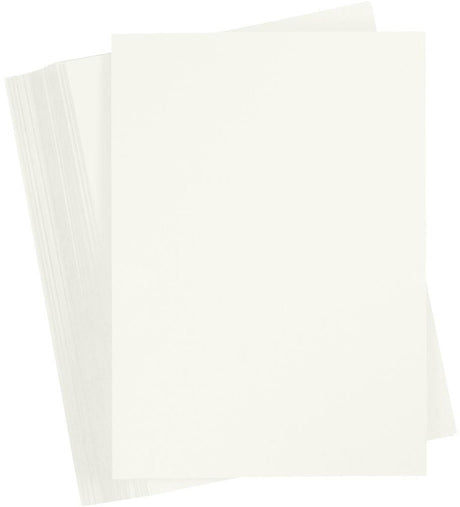 Creativ company wit karton 180 grams - ivoorkleurig a4 karton - hobbykarton - stevig papier - a4 papier 180 grams - knutselpapier knutselkarton - 21x29,7 cm - 100 vellen