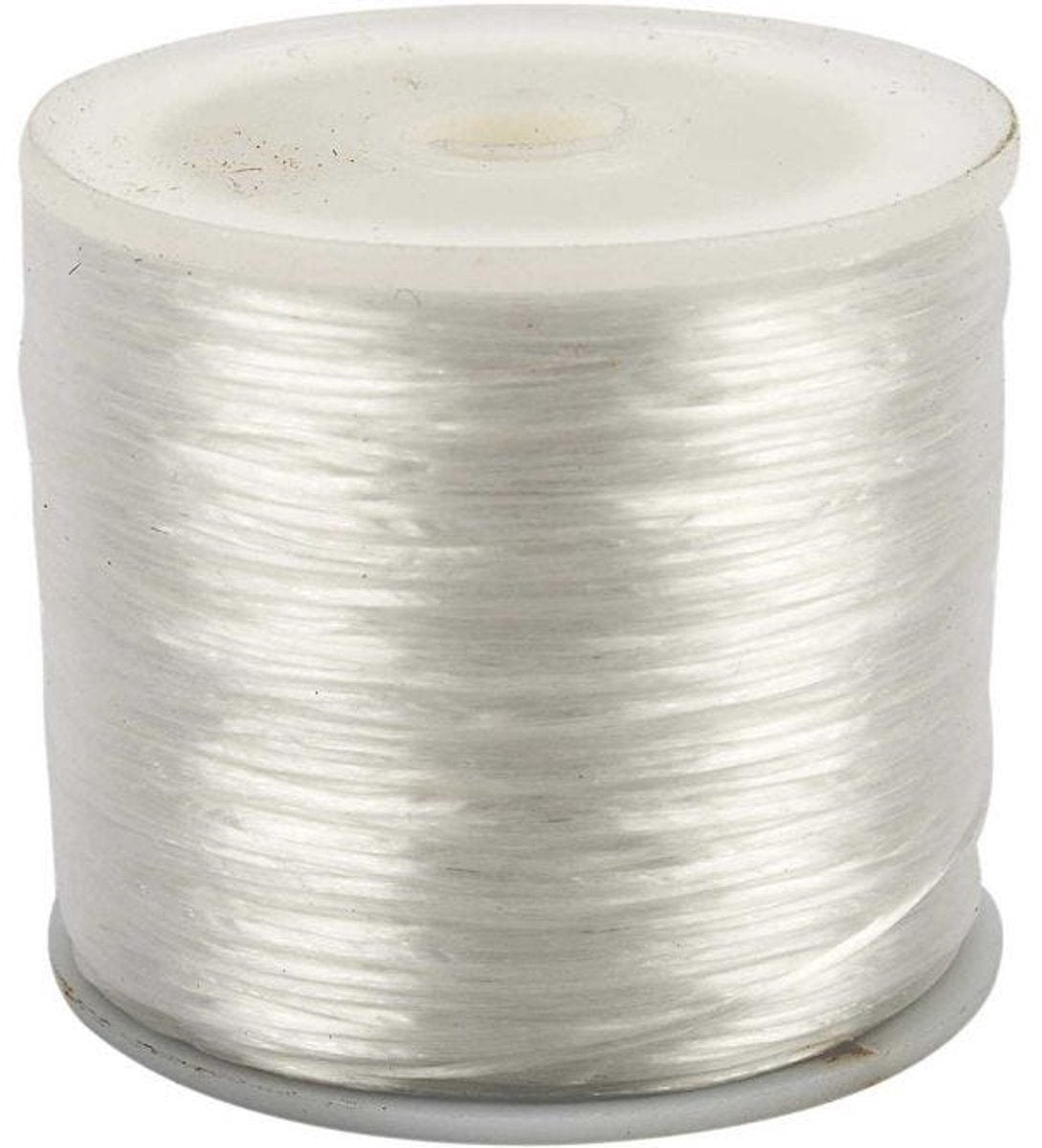 Creativ company elastisch nylon draad 1 mm 100 m