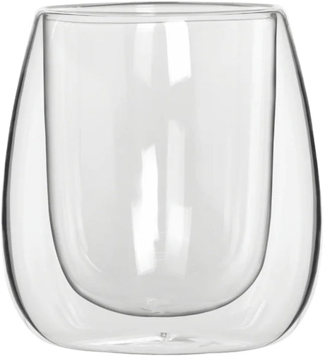 Bialetti verona set van 2 dubbelwandige glazen – 80 ml - koffieglas - theeglas - espressoglas