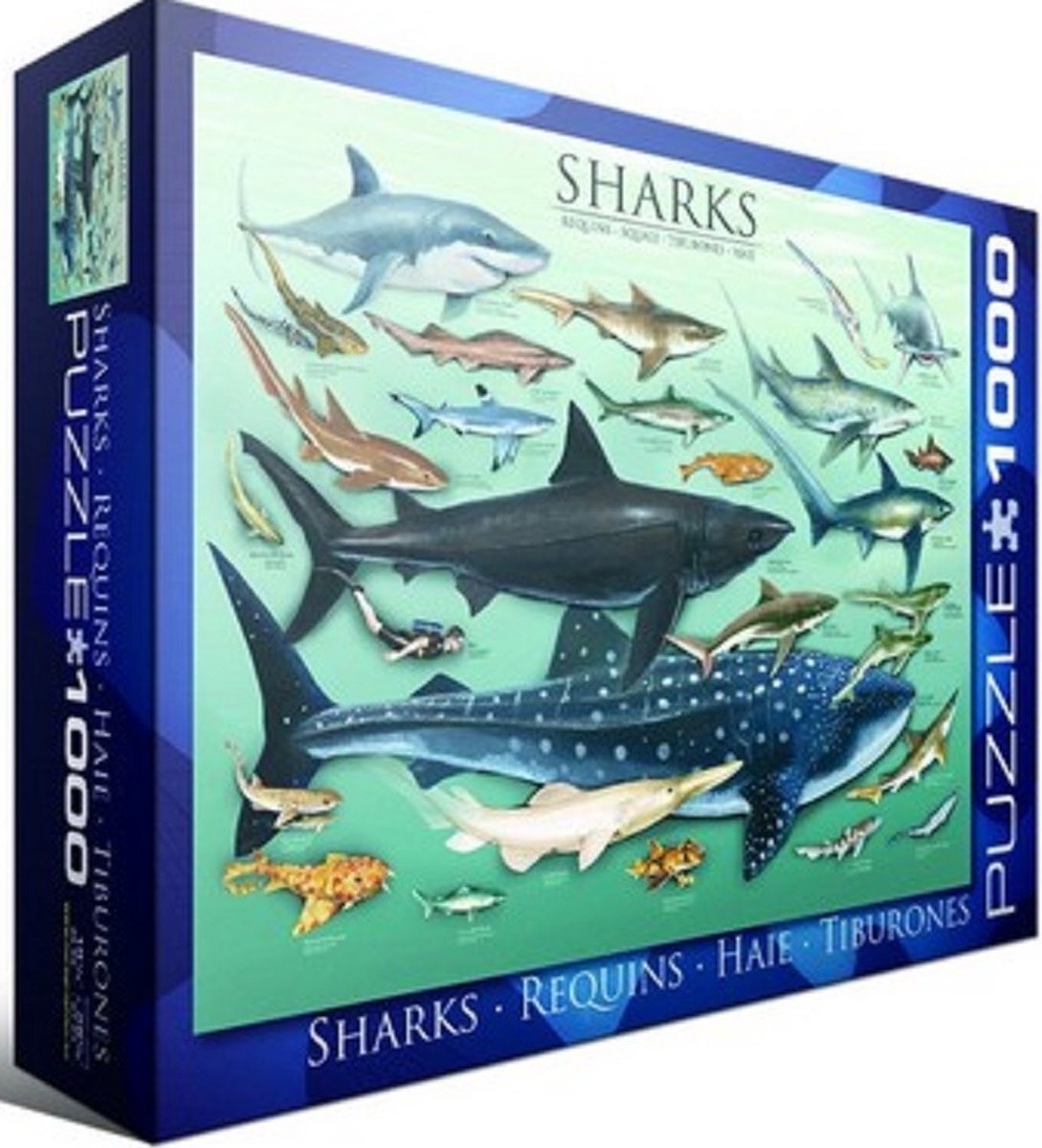 Eurographics - haaien [sharks] - 1000 stukjes 68×48cm (b×h) - legpuzzel