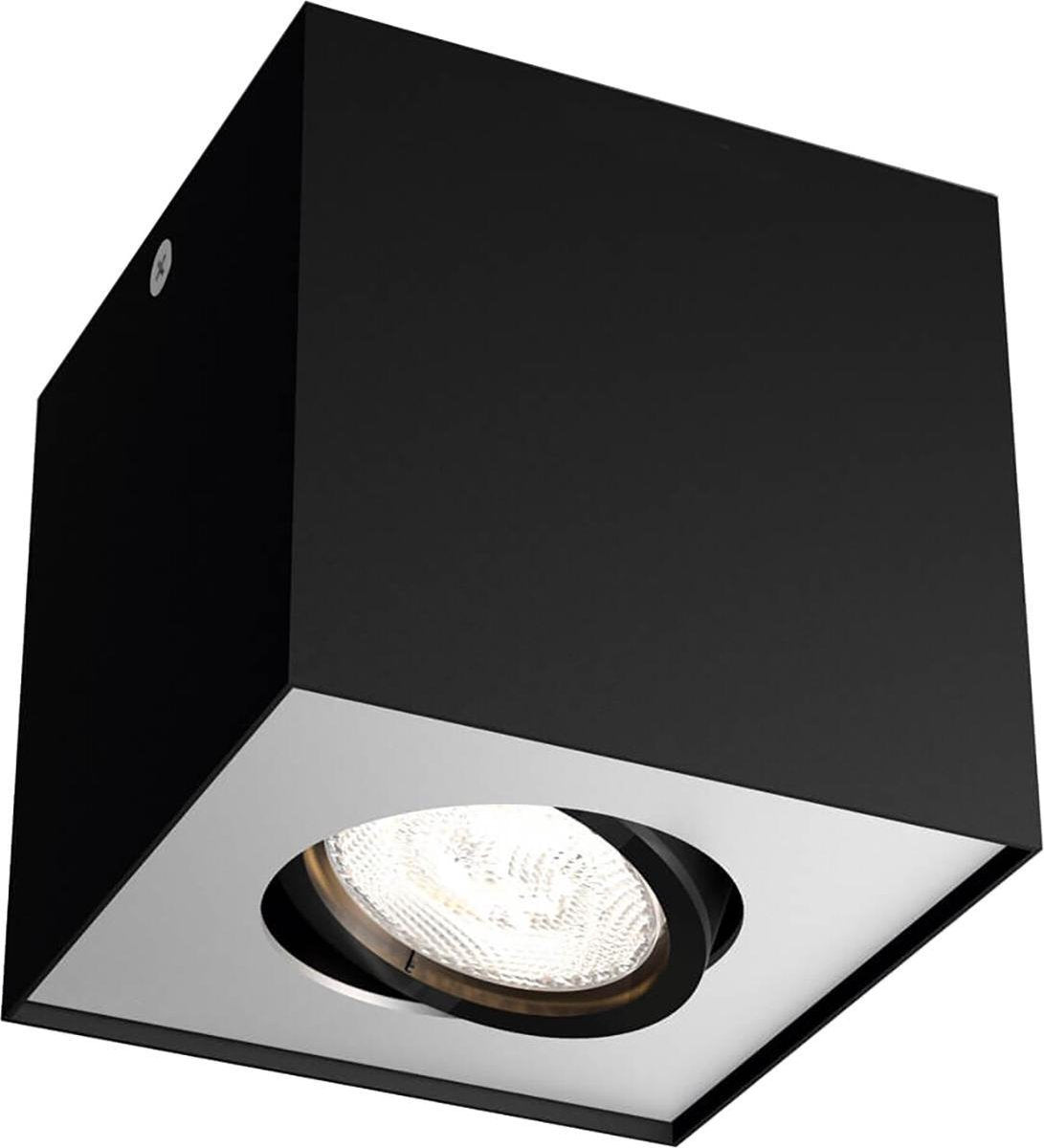 Philips led philips box opbouwspot - 1-lichts - zwart