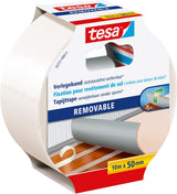 Tesa legtape dubbelzijdig stofversterkt verwijderbaar zonder resten – 10m x 50mm