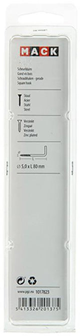 Mack 1017823 - schroefduim staal verzinkt 4st 5,0 x 80 mm | 5 stuks