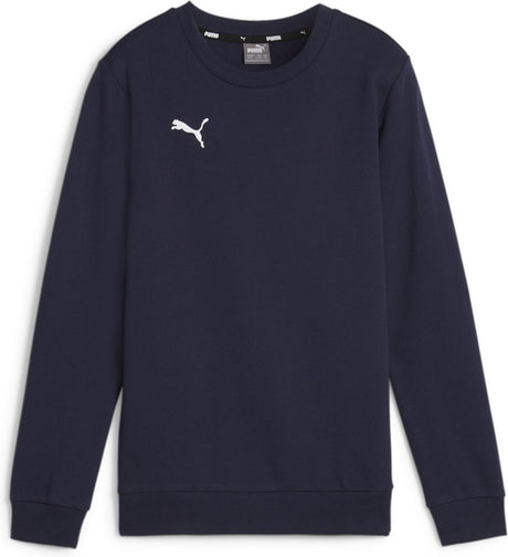 Puma teamgoal casuals crew neck sweat jr jongens sporttrui - navy- white