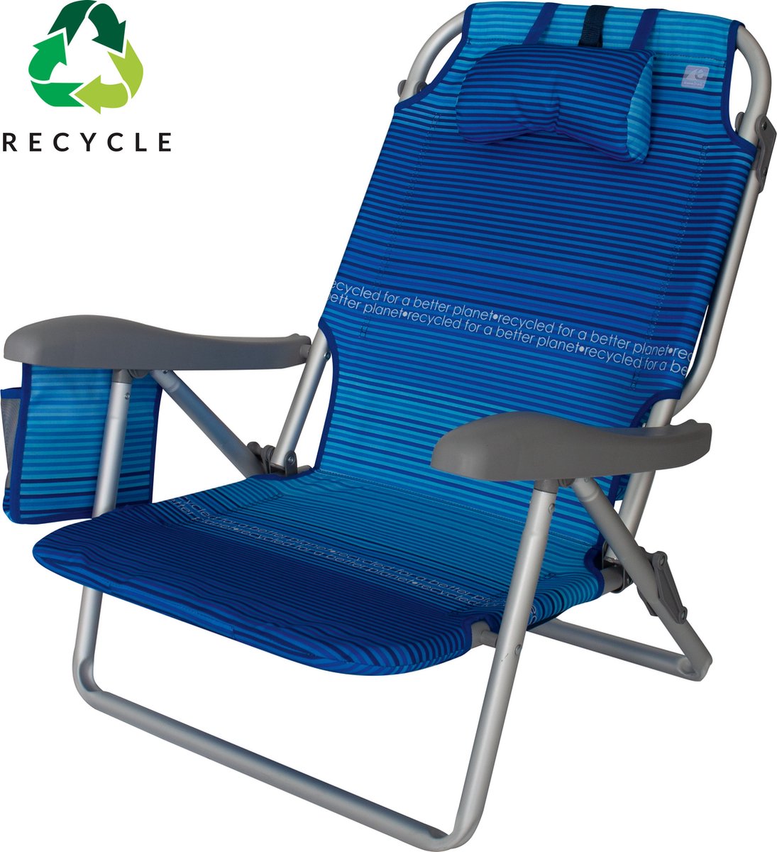 Eurotrail perez beach recycled - strandstoel - royal blue