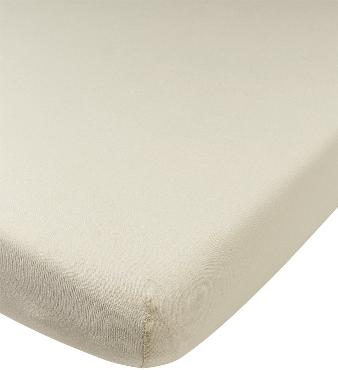 Meyco baby uni hoeslaken ledikant - jersey - soft sand - 60x120cm