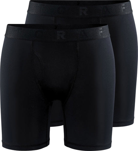 Craft active boxer 6-inch 2-pack heren sportonderbroek - zwart