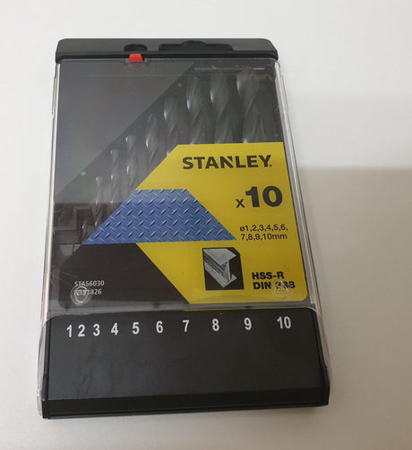 Stanley hss metaalboren cas. 10-delig