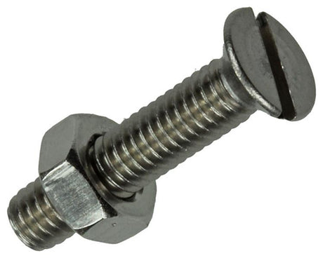 Mack 1019806 - metaalschroef verz. kop + moer rvs 12 st m4x20 | 10 stuks