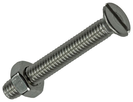 Mack 1019807 - metaalschroef verz. kop + moer rvs 10 st m4x30 | 10 stuks