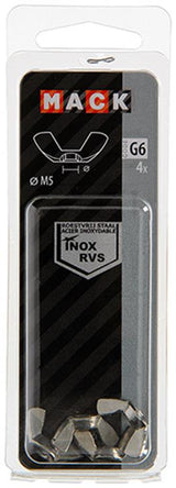 Mack 1019866 - vleugelmoer inox a2 4 st m5 | 10 stuks