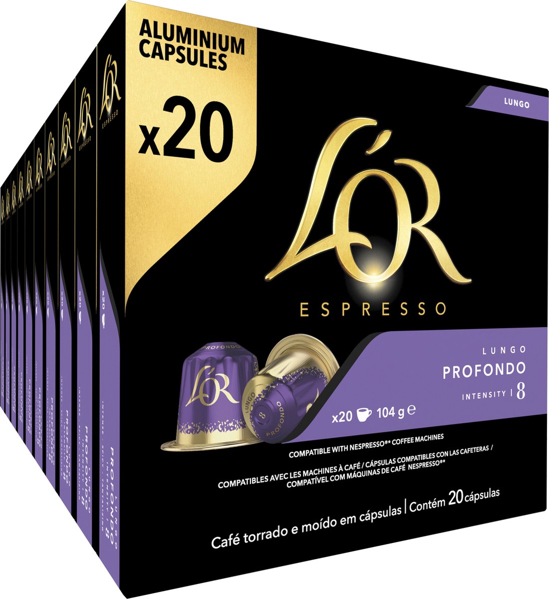 L'or espressp lungo profondo (10x 20 cups)