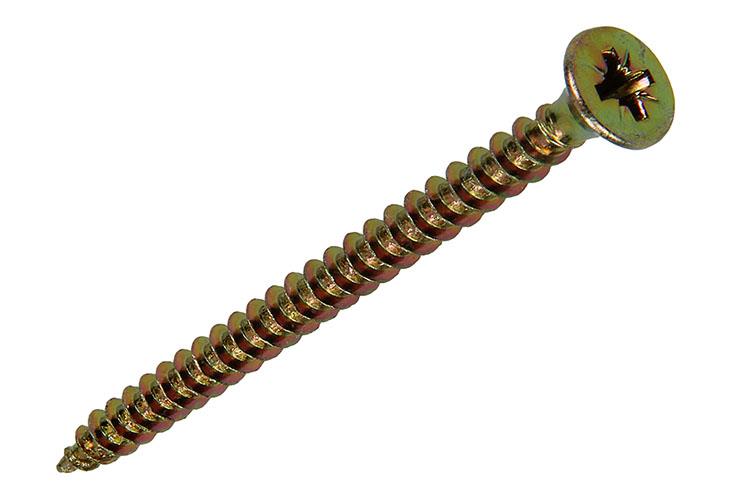 Mack 1017982 - spaanplaatschroef vz kop geelverz. 25st 4,5 x 60 mm | 5 stuks
