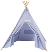 Lobbes speelgoed bv luxe tipi tent blauw met lichtjes, 128cm