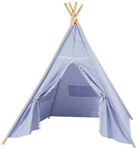 Lobbes speelgoed bv luxe tipi tent blauw met lichtjes, 128cm