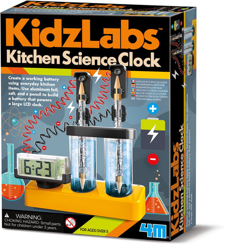 4m wetenschap en spel - bouw je keukenwetenschapsklok - bouwpakket - kidzlabs - 5+