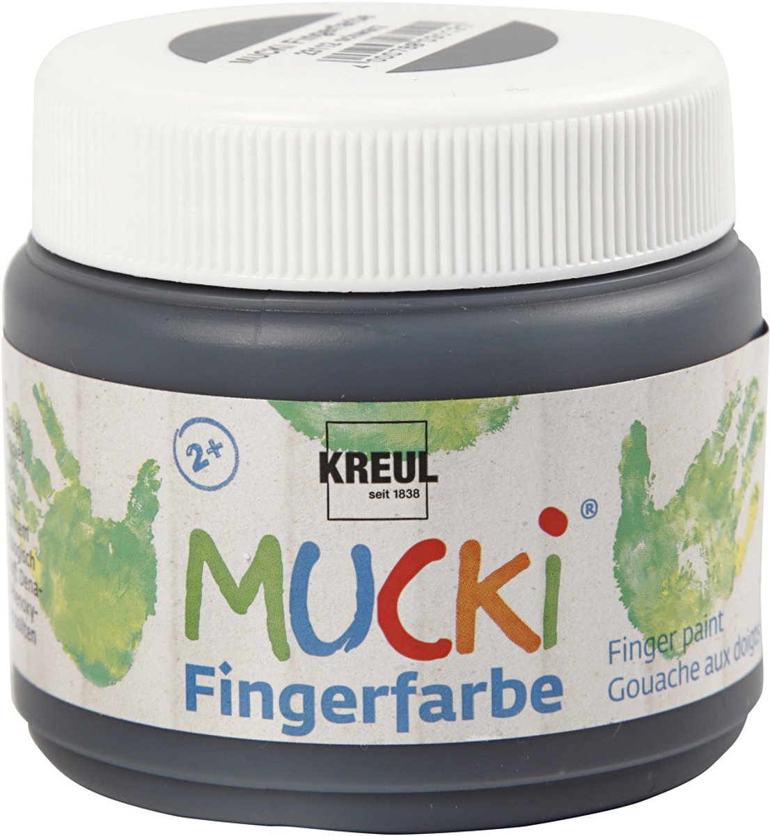 Mucki vingerverf - zwart, 150ml