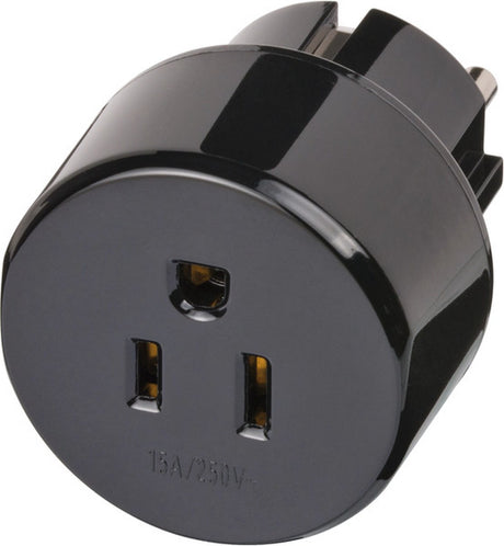 Brennenstuhl reisstekker reisadapter (reisstekkeradapter voor: beschermcontact stopcontact en usa japan stekker) zwart