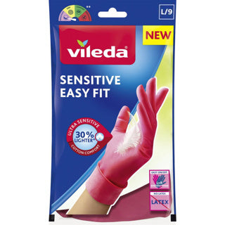 Vileda handschoenene sensitive easy fit large | 4 stuks