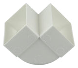 Renson 1006403 - pvc hoekverbinding vert.90° 7015 wit 110x55mm | 3 stuks