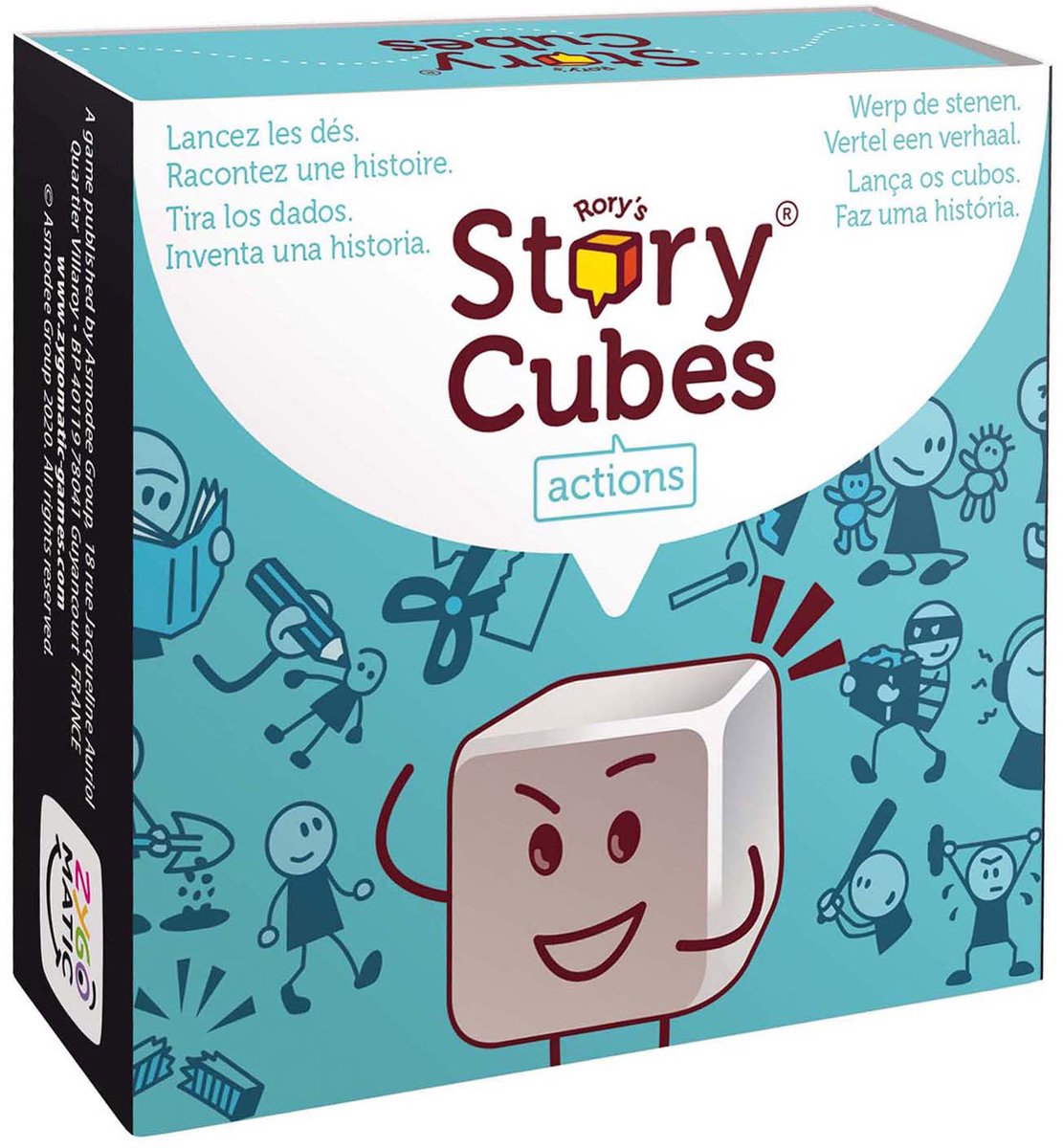 Rory's story cubes dobbelspel acties - creatief familiespel.