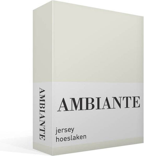 Ambiante jersey - hoeslaken - 90x200 210 - gebroken wit