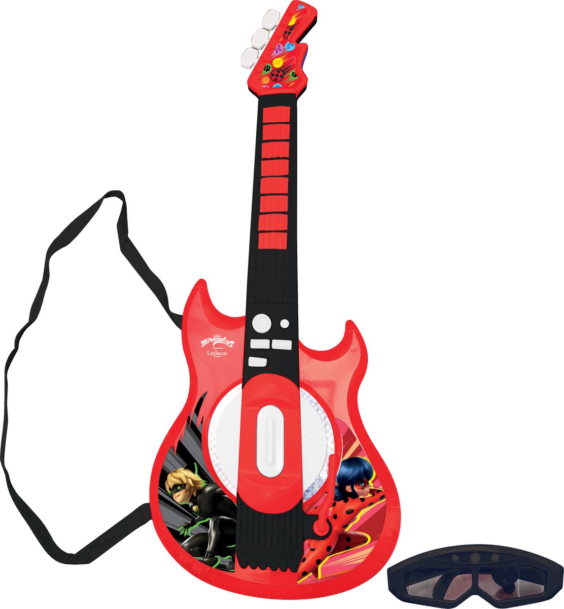 Miraculous ladybug elektronische gitaar met licht
