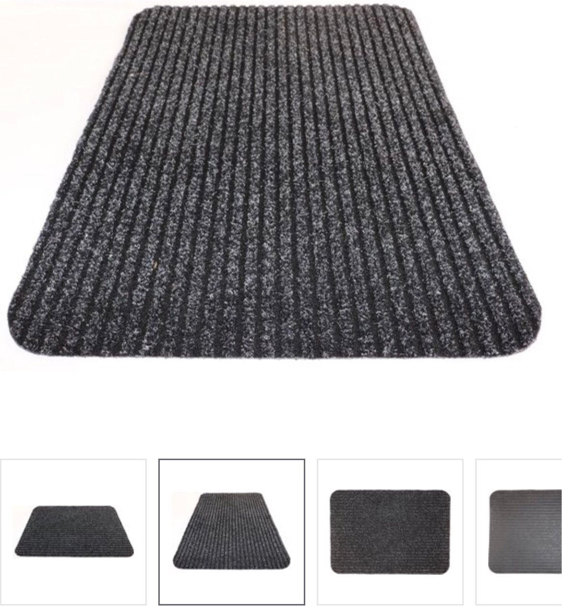 Merkloos sans marque zwarte deurmat- loopmat- schoonloopmat- 40x60- multi eco