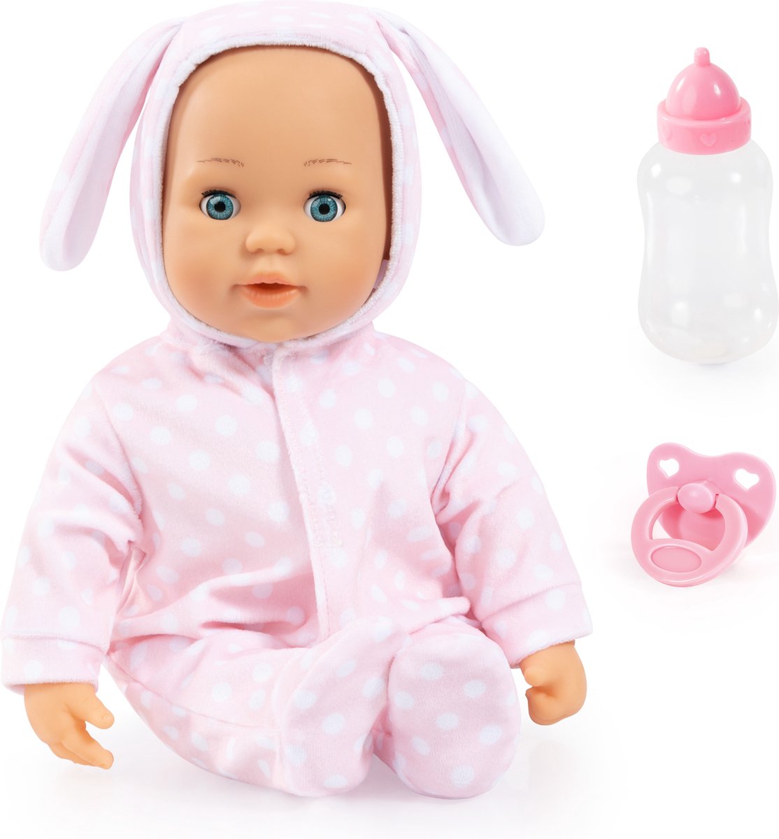 Bayer design - babypop anna first words baby met geluid 38 cm in roze