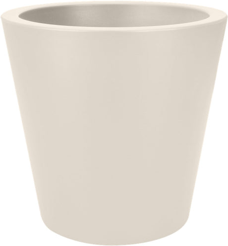 Elho pure straight round 50 - grote bloempot voor binnen en buiten - gerecycled plastic - ø 49.5 x h 51 cm - linnen wit
