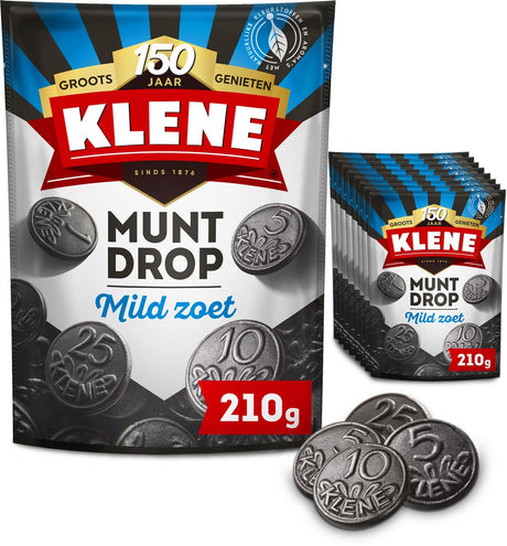 Klene muntdrop - drop - mild zoet - 8x210g
