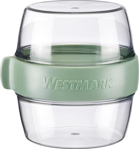 Westmark pocketbox maxi, praktisch meeneemblik, ideaal voor yoghurt, fruit, snacks, 700 ml (2 x 350 ml), bpa-vrij, muntgroen